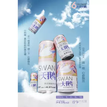 不退调六只天鹅2L*6罐整箱装