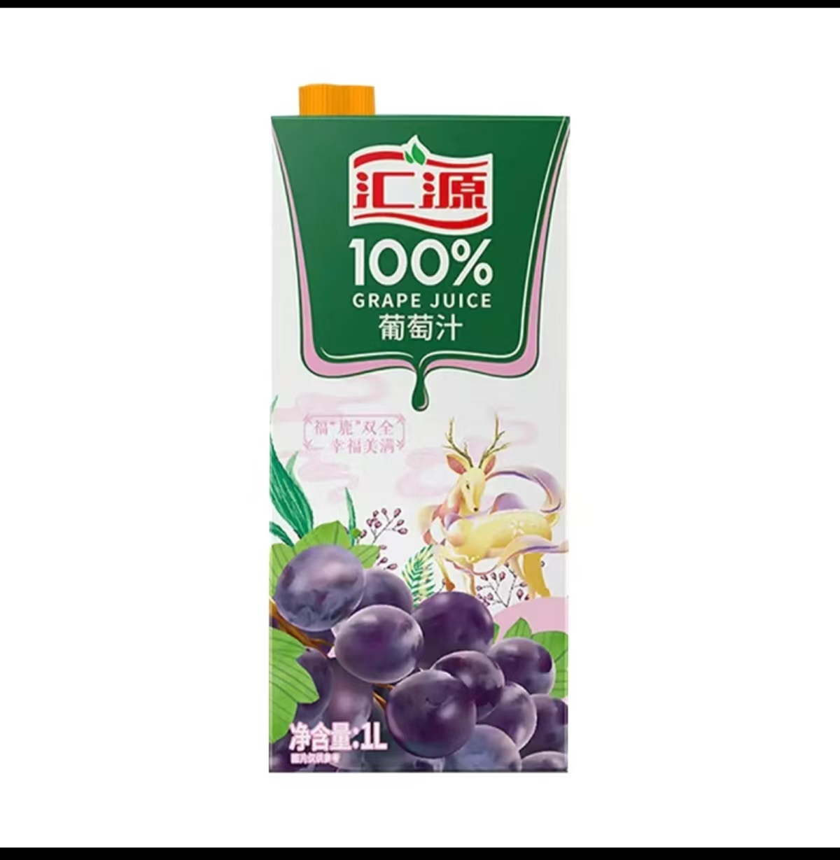 不调退汇源100%葡萄汁1L*12盒