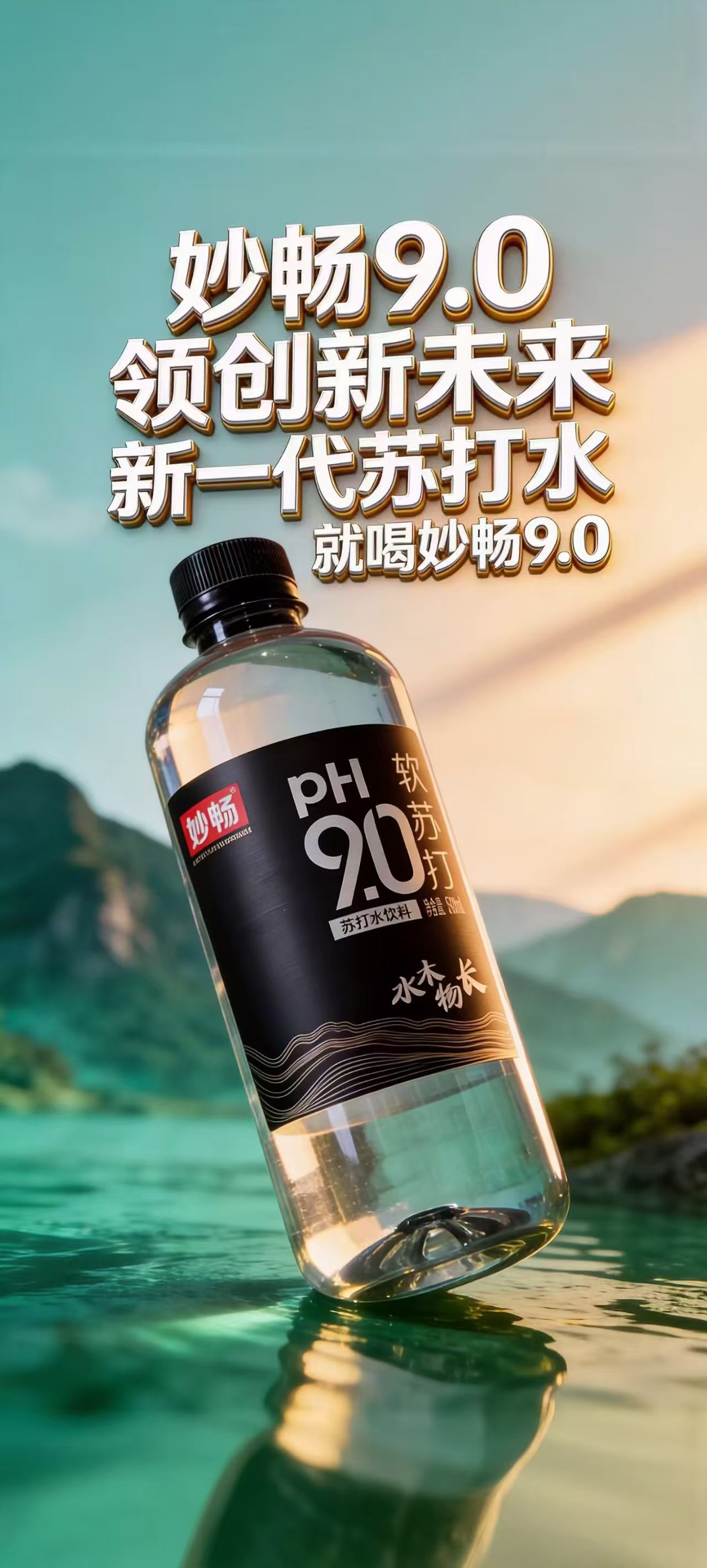 妙畅软苏打水590mlx15瓶整箱装